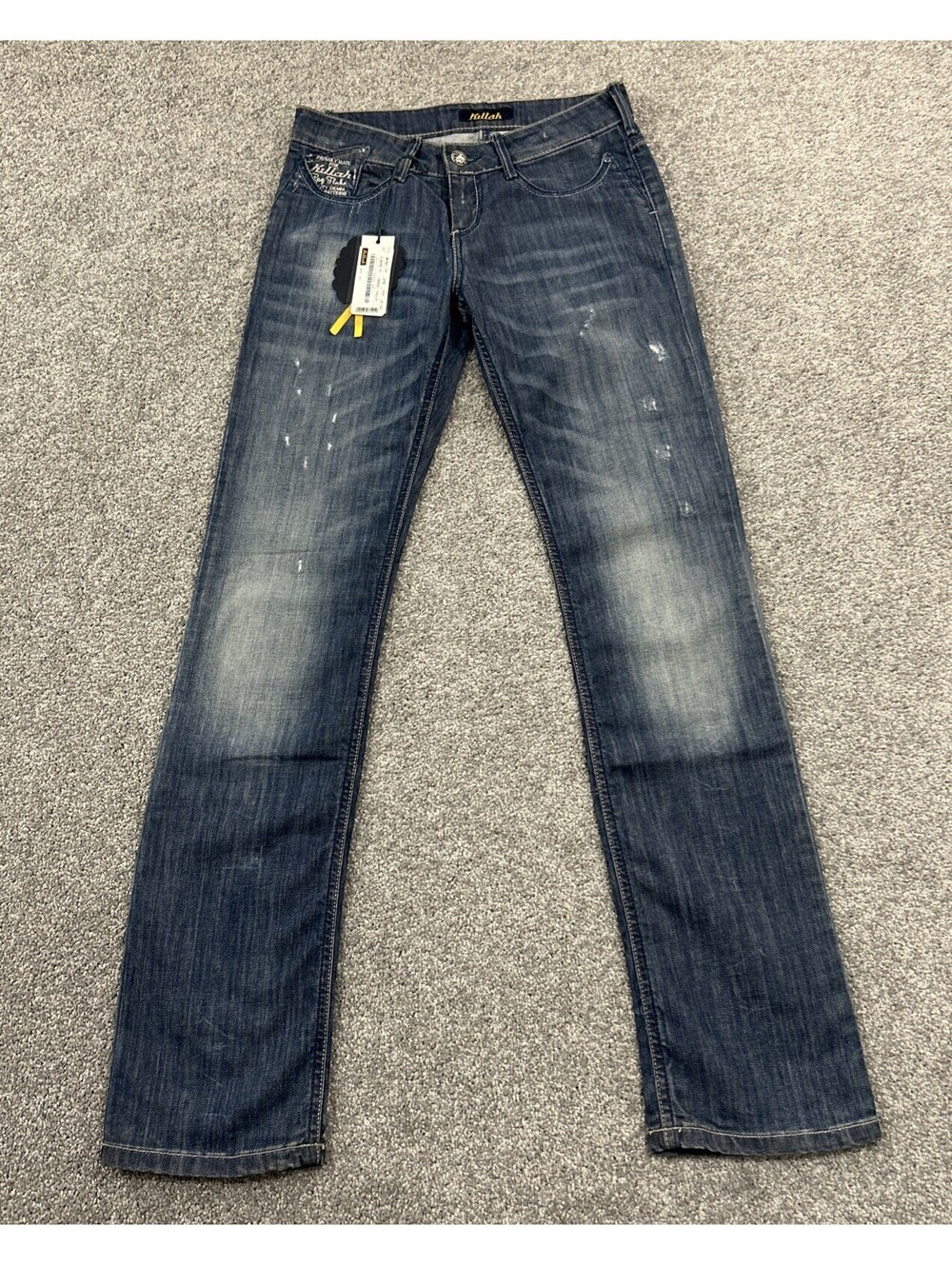 NWT Vintage KILLAH Jeans Women’s Y2K Denim Slim Distressed
